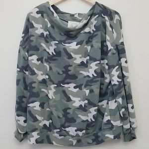 Fantastic Fawn Army Camo Sweater Large